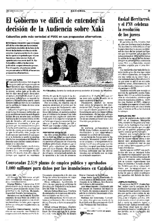 ABC MADRID 10-02-2001 página 19