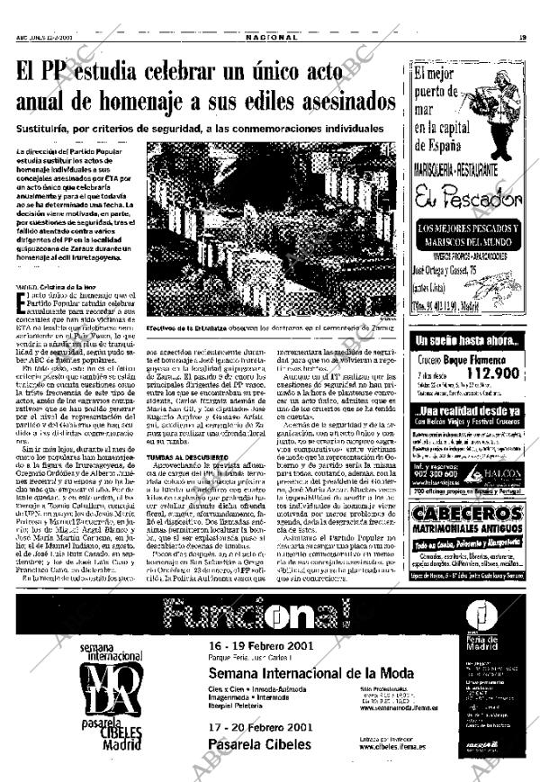 ABC MADRID 12-02-2001 página 19