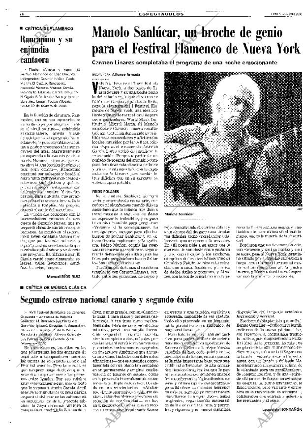 ABC MADRID 12-02-2001 página 76