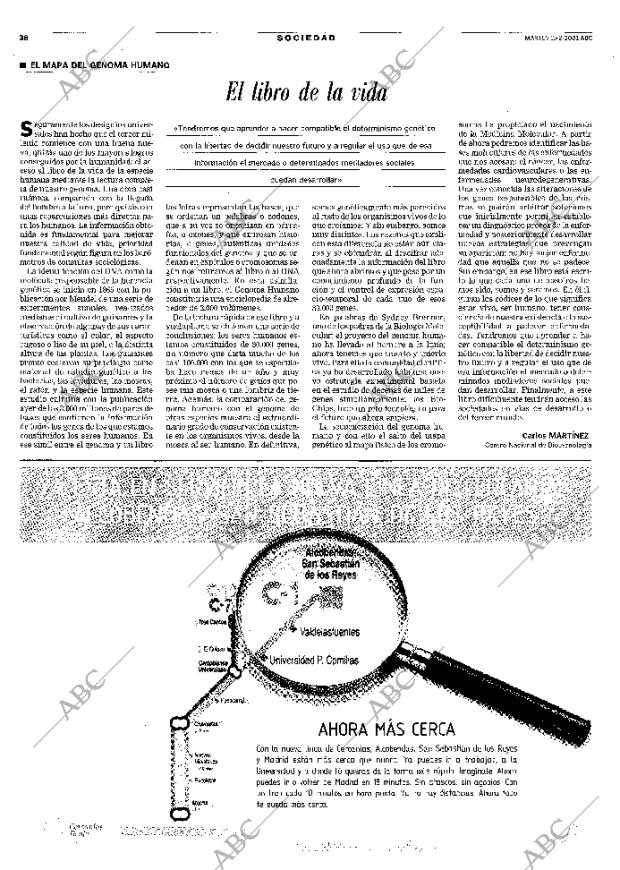 ABC MADRID 13-02-2001 página 38