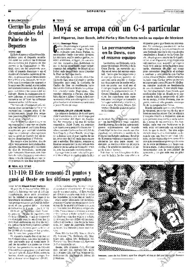 ABC MADRID 13-02-2001 página 66