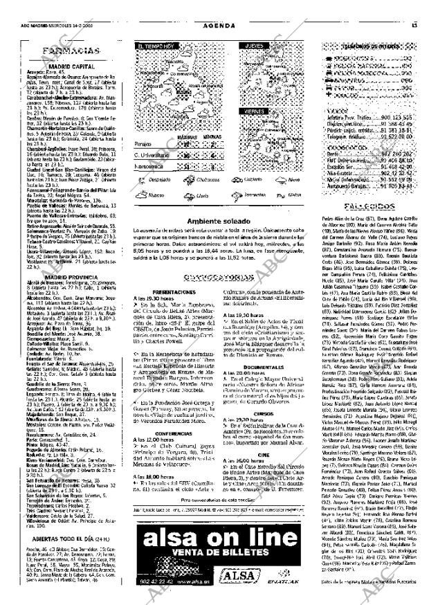 ABC MADRID 14-02-2001 página 101