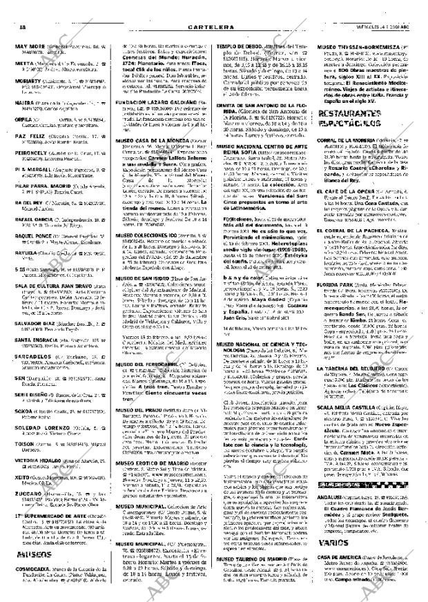 ABC MADRID 14-02-2001 página 106