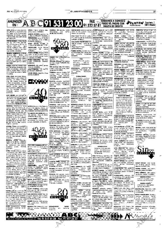 ABC MADRID 14-02-2001 página 115