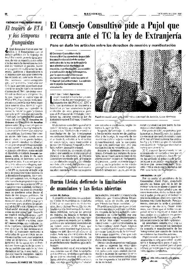 ABC MADRID 14-02-2001 página 18