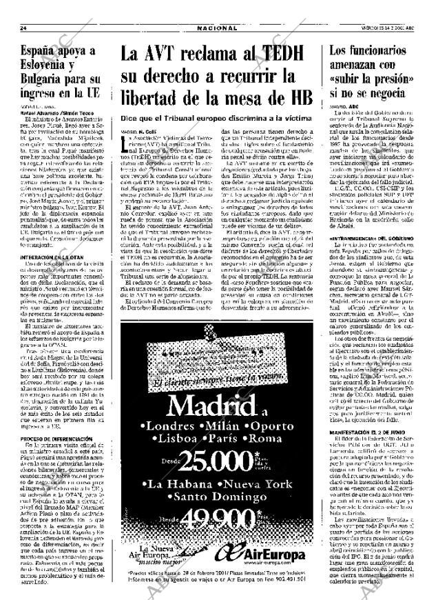 ABC MADRID 14-02-2001 página 24