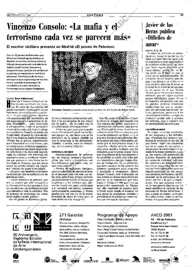 ABC MADRID 14-02-2001 página 49