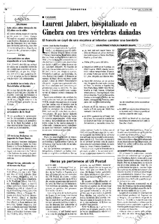 ABC MADRID 14-02-2001 página 68