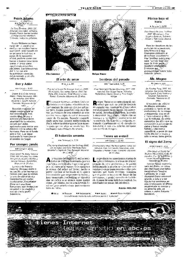 ABC MADRID 14-02-2001 página 84