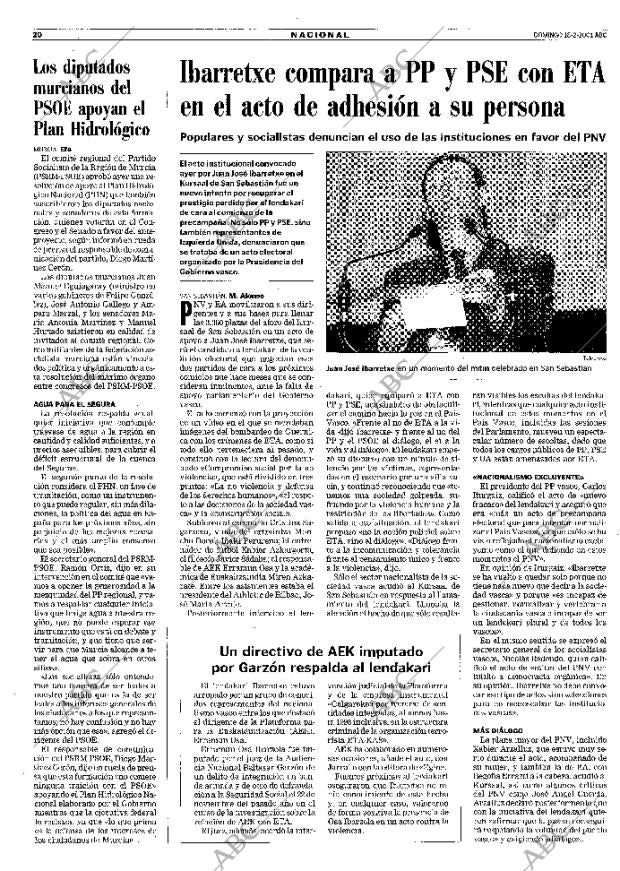 ABC MADRID 18-02-2001 página 20