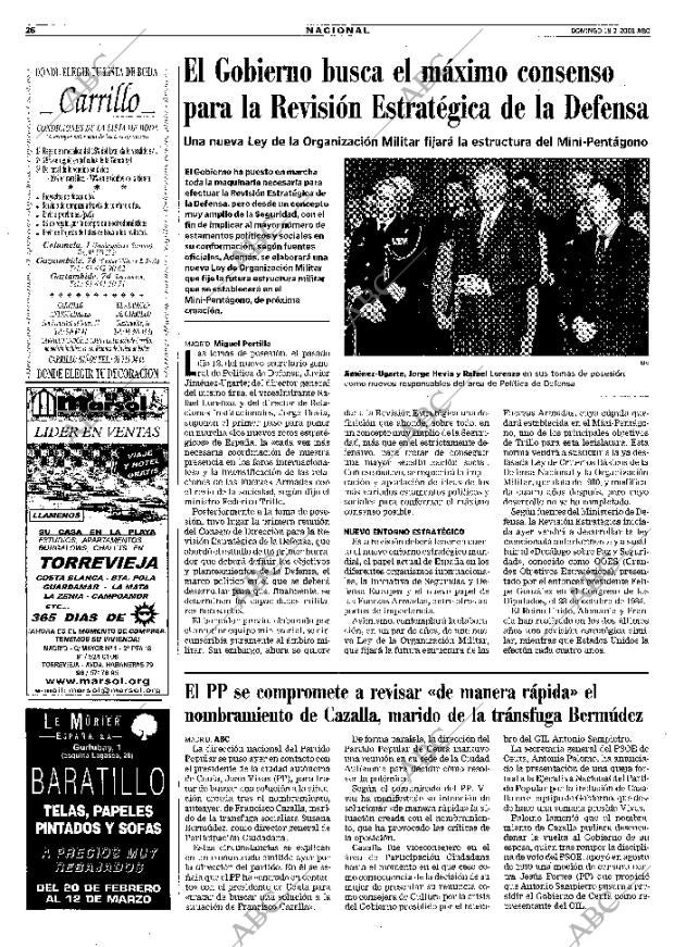 ABC MADRID 18-02-2001 página 26