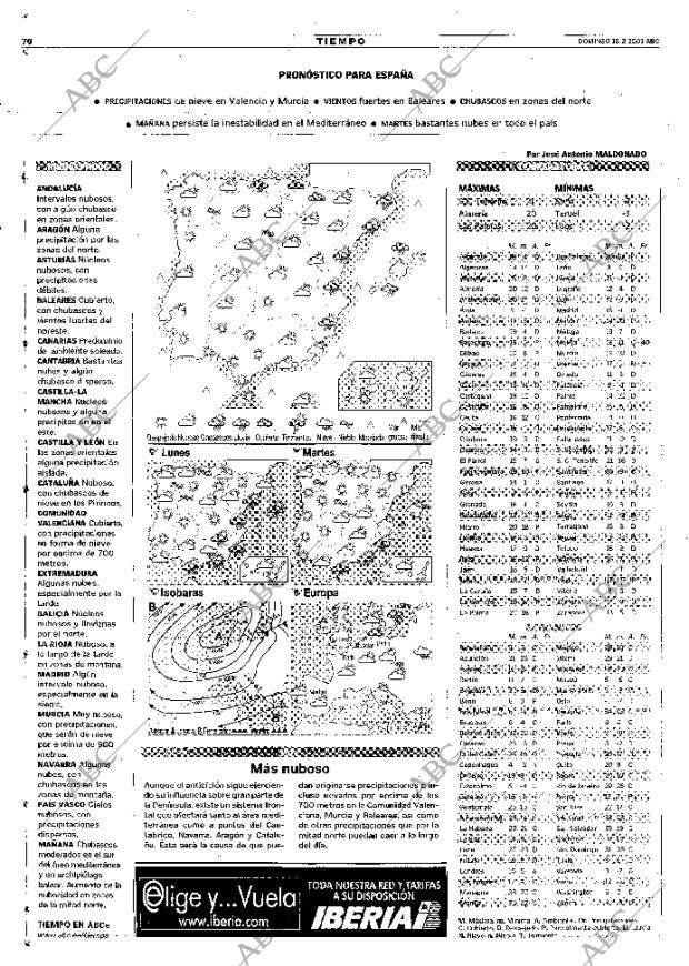 ABC MADRID 18-02-2001 página 70