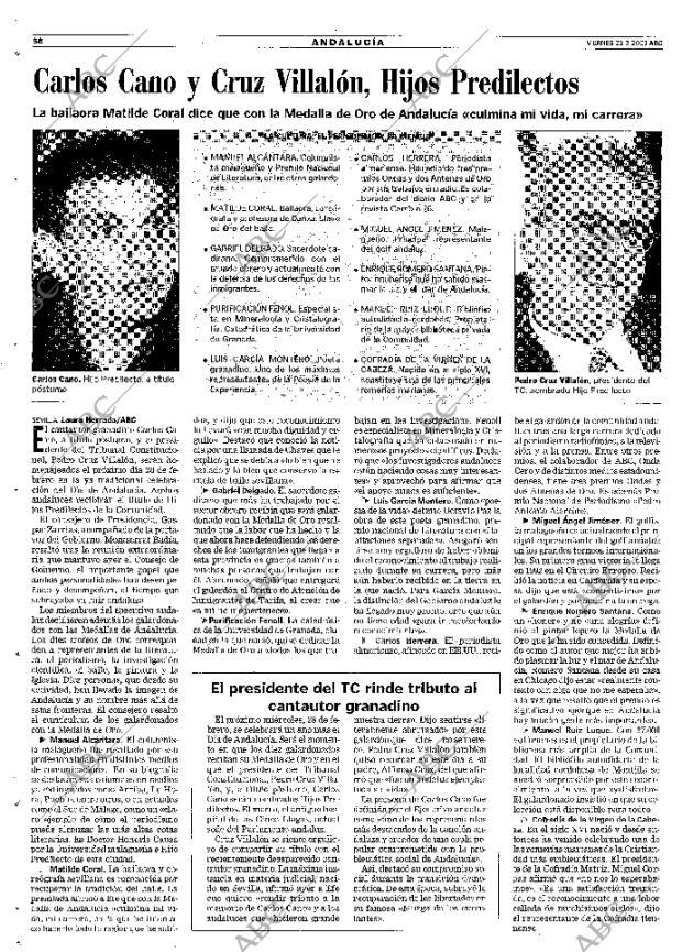 ABC SEVILLA 23-02-2001 página 58