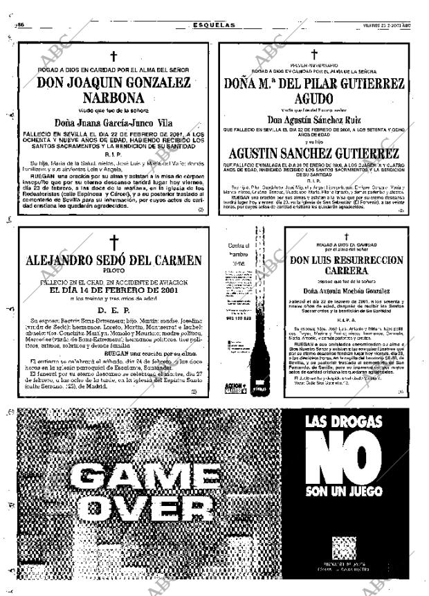 ABC SEVILLA 23-02-2001 página 86