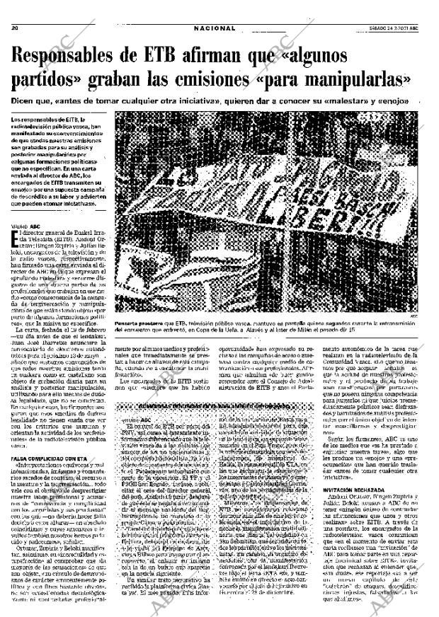 ABC MADRID 24-02-2001 página 20