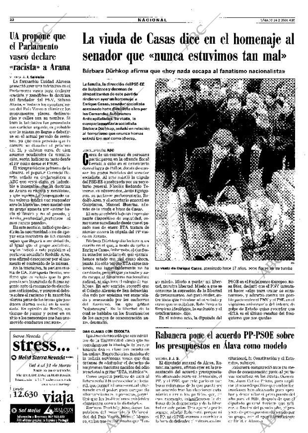ABC MADRID 24-02-2001 página 22