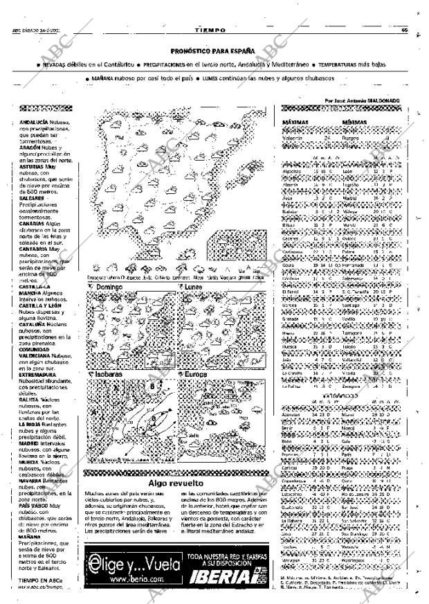 ABC MADRID 24-02-2001 página 65