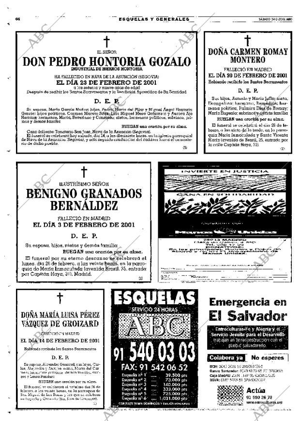ABC MADRID 24-02-2001 página 66