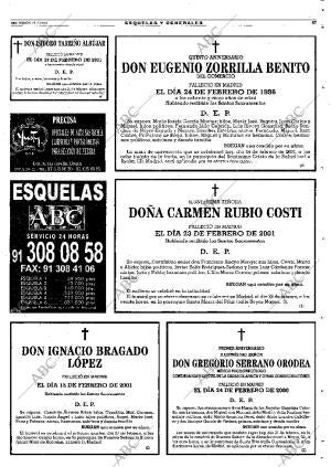 ABC MADRID 24-02-2001 página 67