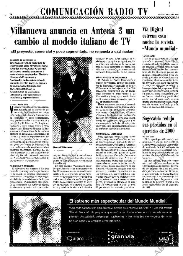 ABC MADRID 24-02-2001 página 78