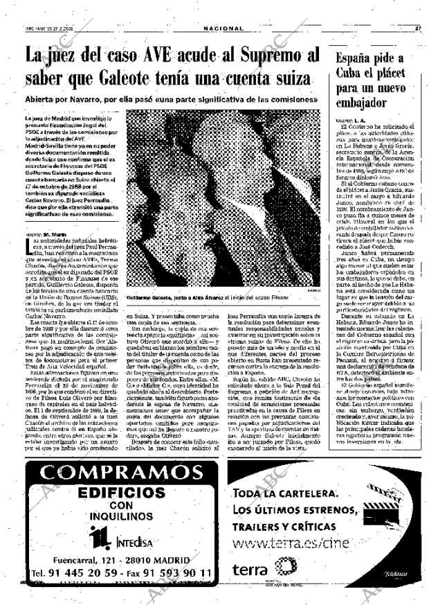 ABC MADRID 27-02-2001 página 27