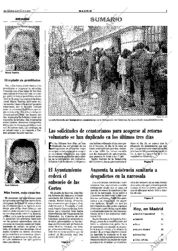 ABC MADRID 27-02-2001 página 87