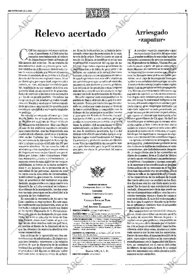 ABC MADRID 28-02-2001 página 11