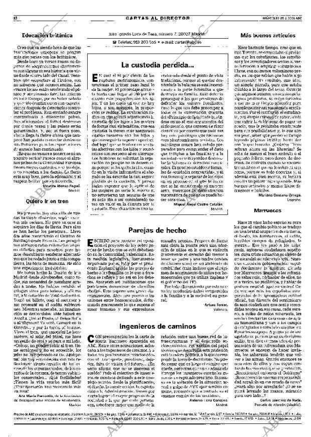 ABC MADRID 28-02-2001 página 12