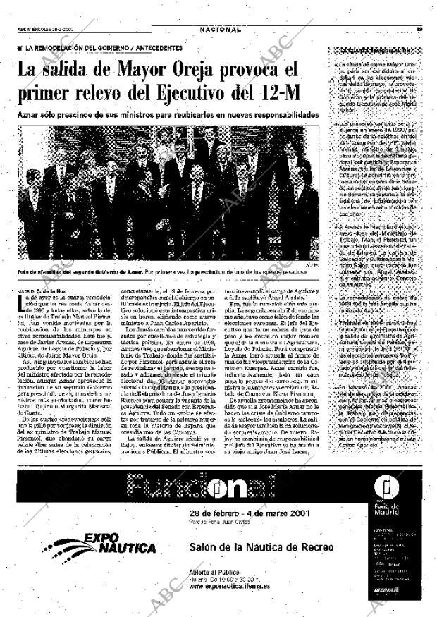 ABC MADRID 28-02-2001 página 19