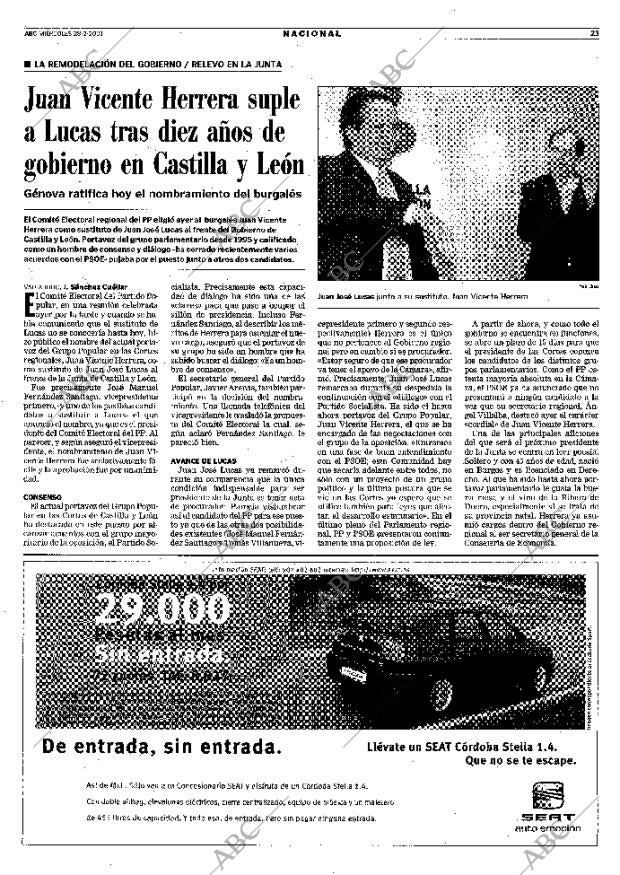 ABC MADRID 28-02-2001 página 23