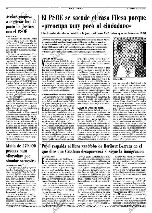 ABC MADRID 28-02-2001 página 26