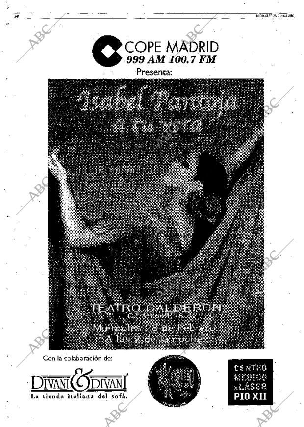 ABC MADRID 28-02-2001 página 58