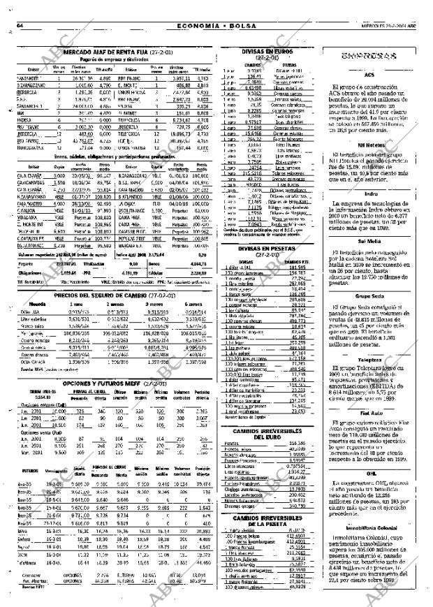 ABC MADRID 28-02-2001 página 64