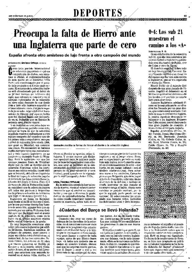 ABC MADRID 28-02-2001 página 65
