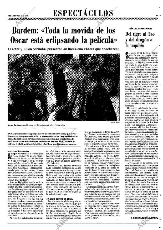 ABC MADRID 28-02-2001 página 77