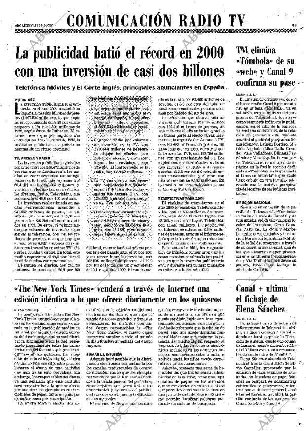 ABC MADRID 28-02-2001 página 83