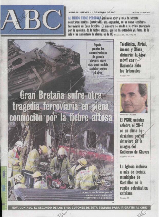 ABC MADRID 01-03-2001 página 1