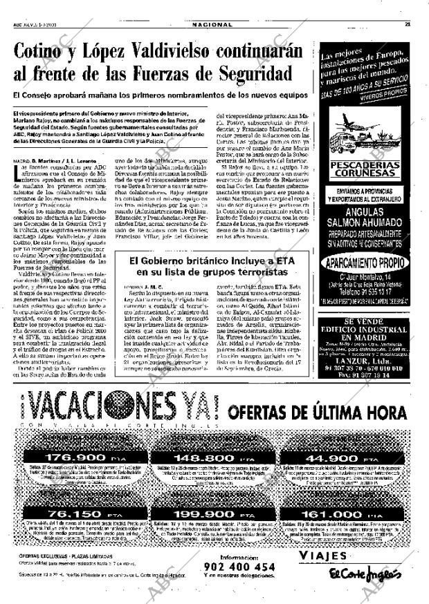 ABC MADRID 01-03-2001 página 21