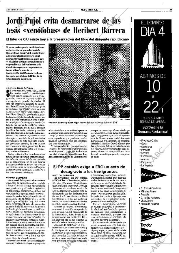ABC MADRID 01-03-2001 página 23