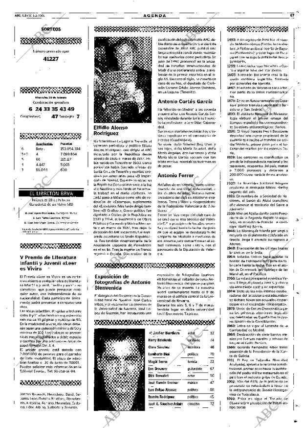 ABC MADRID 01-03-2001 página 67