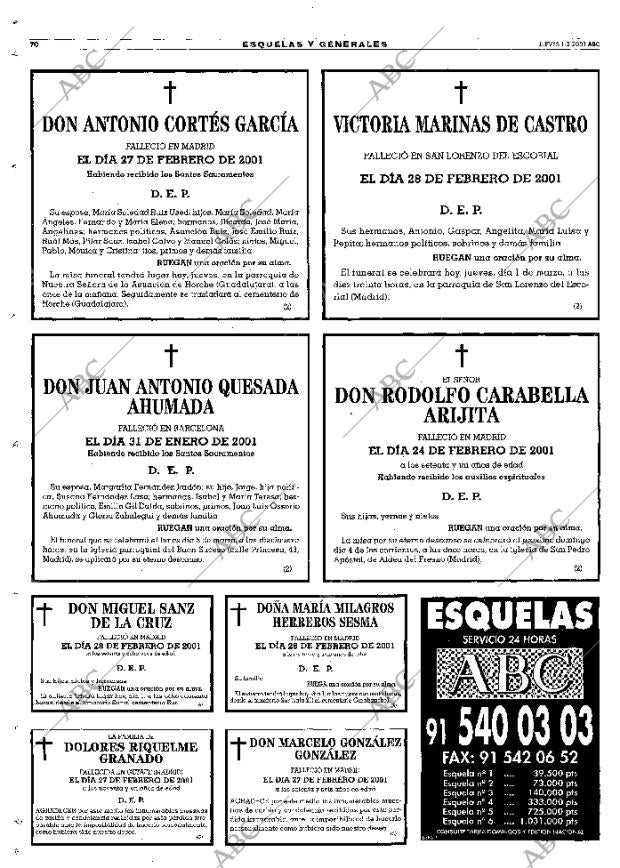 ABC MADRID 01-03-2001 página 70