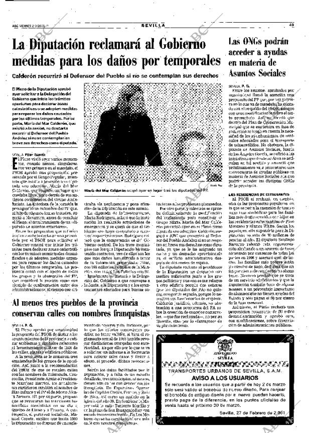 ABC SEVILLA 02-03-2001 página 49