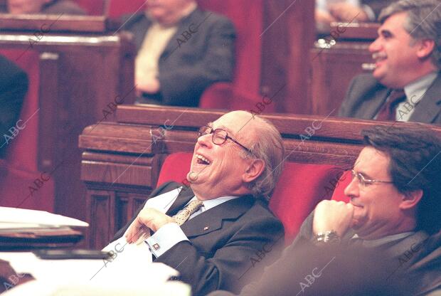Parlament en la imagen Jordi Pujol junto A Artur Mas
