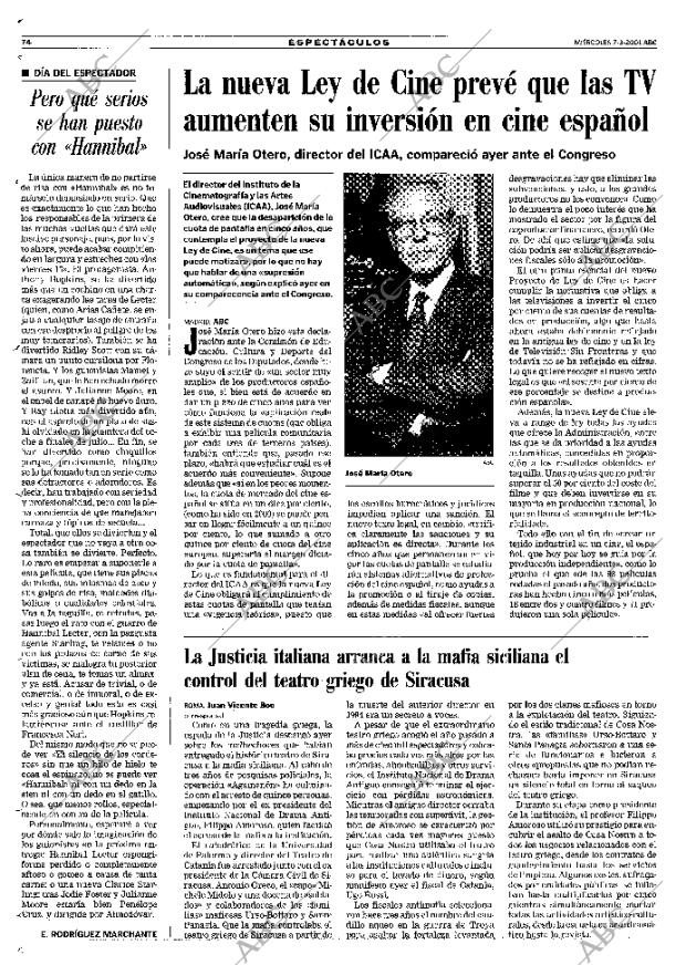 ABC MADRID 07-03-2001 página 74