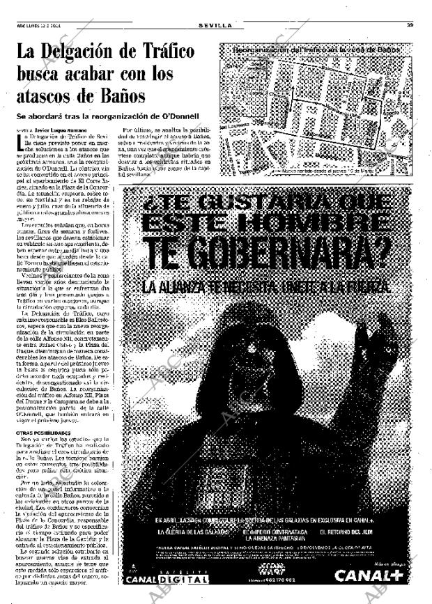 Periodico Abc Sevilla 12 03 2001 Portada Archivo Abc