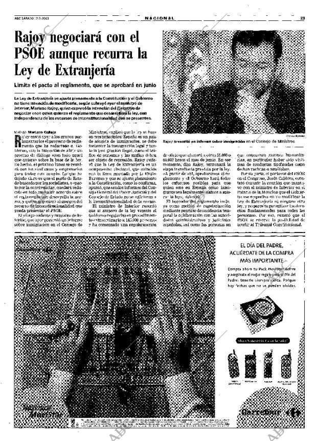ABC MADRID 17-03-2001 página 23