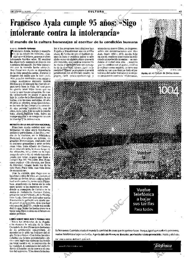 ABC MADRID 17-03-2001 página 43