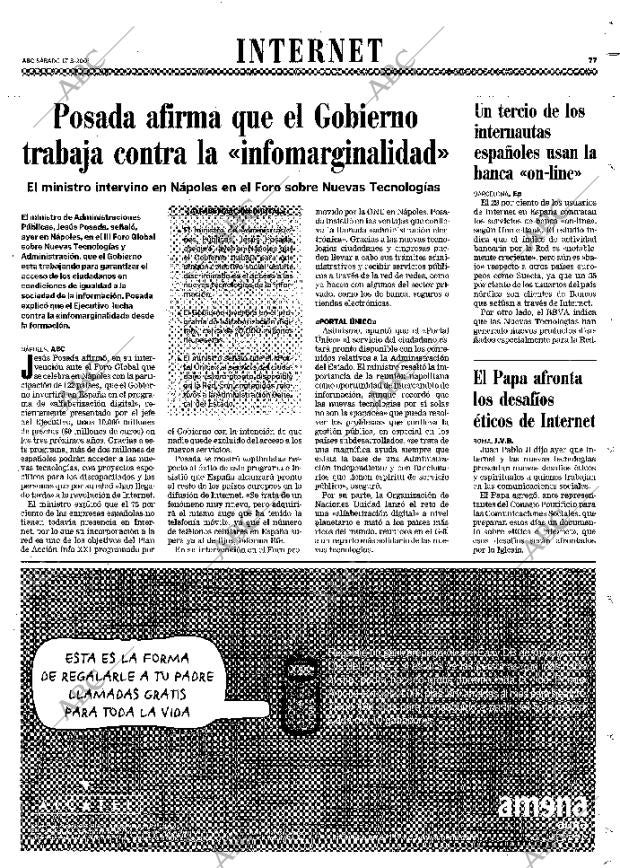 ABC MADRID 17-03-2001 página 77