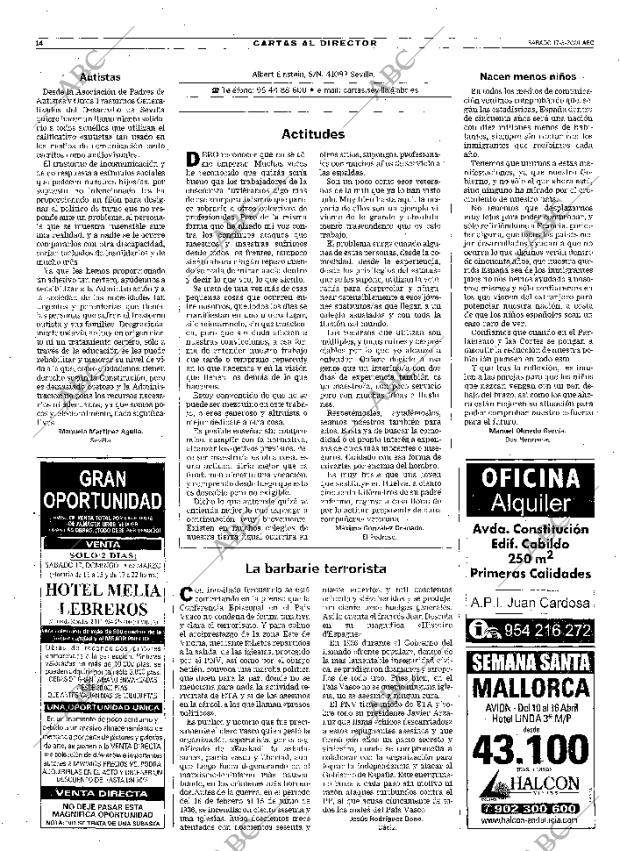 ABC SEVILLA 17-03-2001 página 14