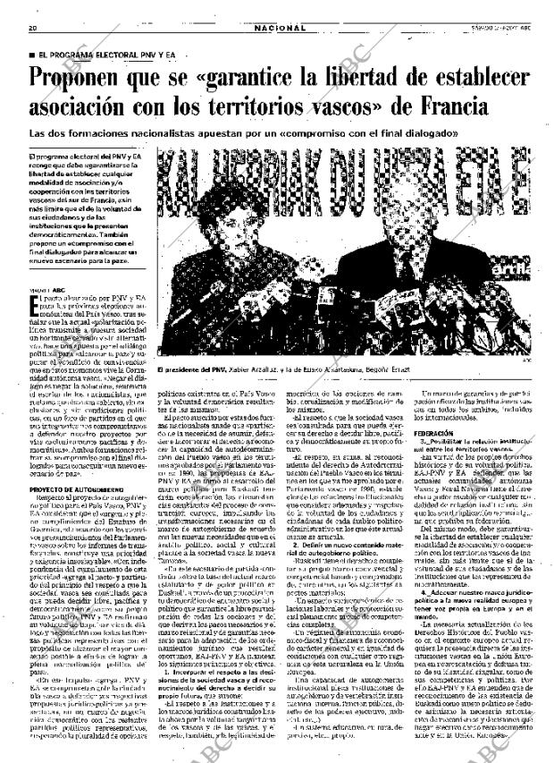 ABC SEVILLA 17-03-2001 página 20
